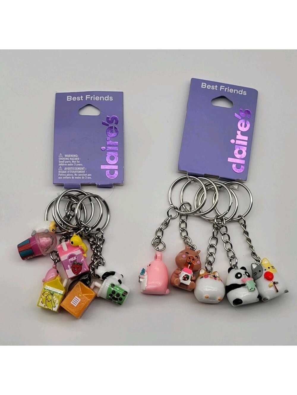 Claire's Keychain Lot Mini Foods Pandas & More